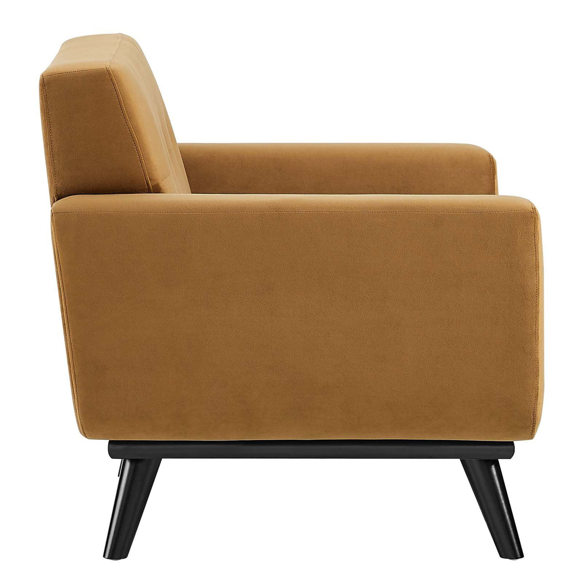 Modway Engage Performance Velvet Armchair in Cognac