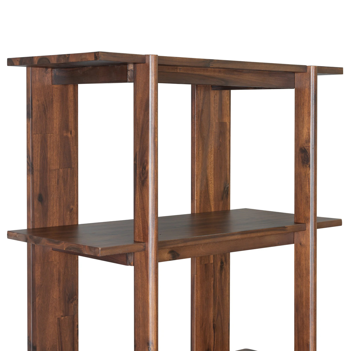 Christopher Knight Home 4-Tier Open Bookcase, 70.2" Solid Acacia Wood Modern Display Bookshelf, Ebonized Finish