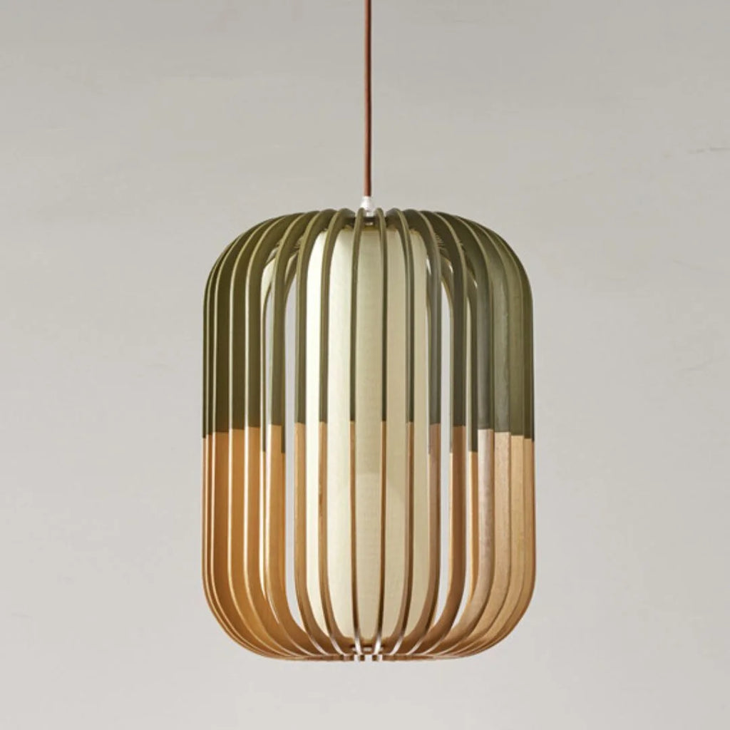 Arturesthome Wood Pendant Lights, Wicker Drum Chandelier Boho Pendant Light Basket Lighting Fixture, Large Natural Woven Hanging Lamp for Kitchen Island Dining Room Entryway