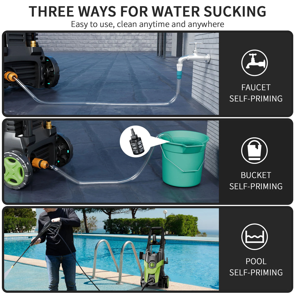 Electric Pressure Washer, 4500 PSI 3.2 GPM Power Washer with 4 Quick Connect Nozzles, High Pressure Cleaning Machine with Foam Cannon for Cars/Fences/Driveways/Patios/Home Cleaning