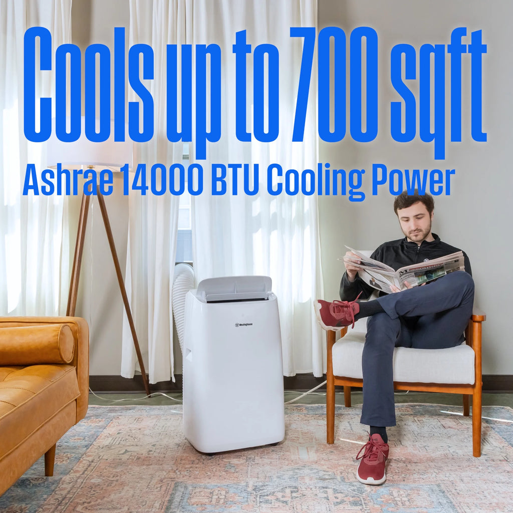Westinghouse 12,000 BTU Portable Air Conditioner & Dehumidifier with Remote & Smart App, up to 550 Sq Ft