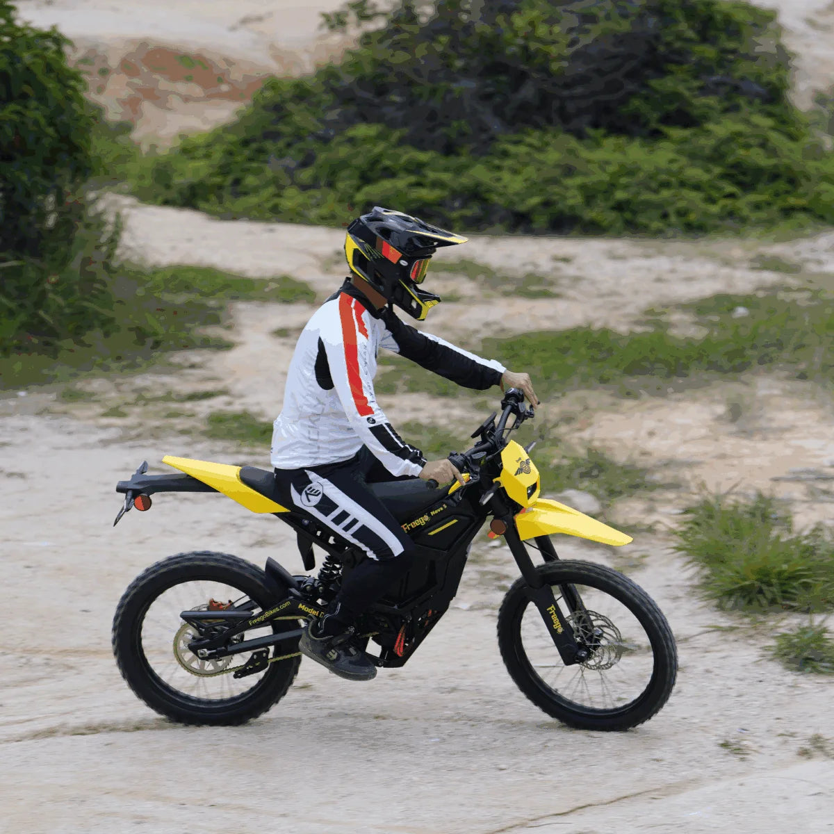 50MPH Electric Dirt Bicycle Freego X2 Pro,6000W(Peak)Motor Electric Motorcycle, Electric Bike for Adults, 60V30AH Battery, 19x2 Tire Full Suspension Hydraulic Brake Half Throttle UL2849