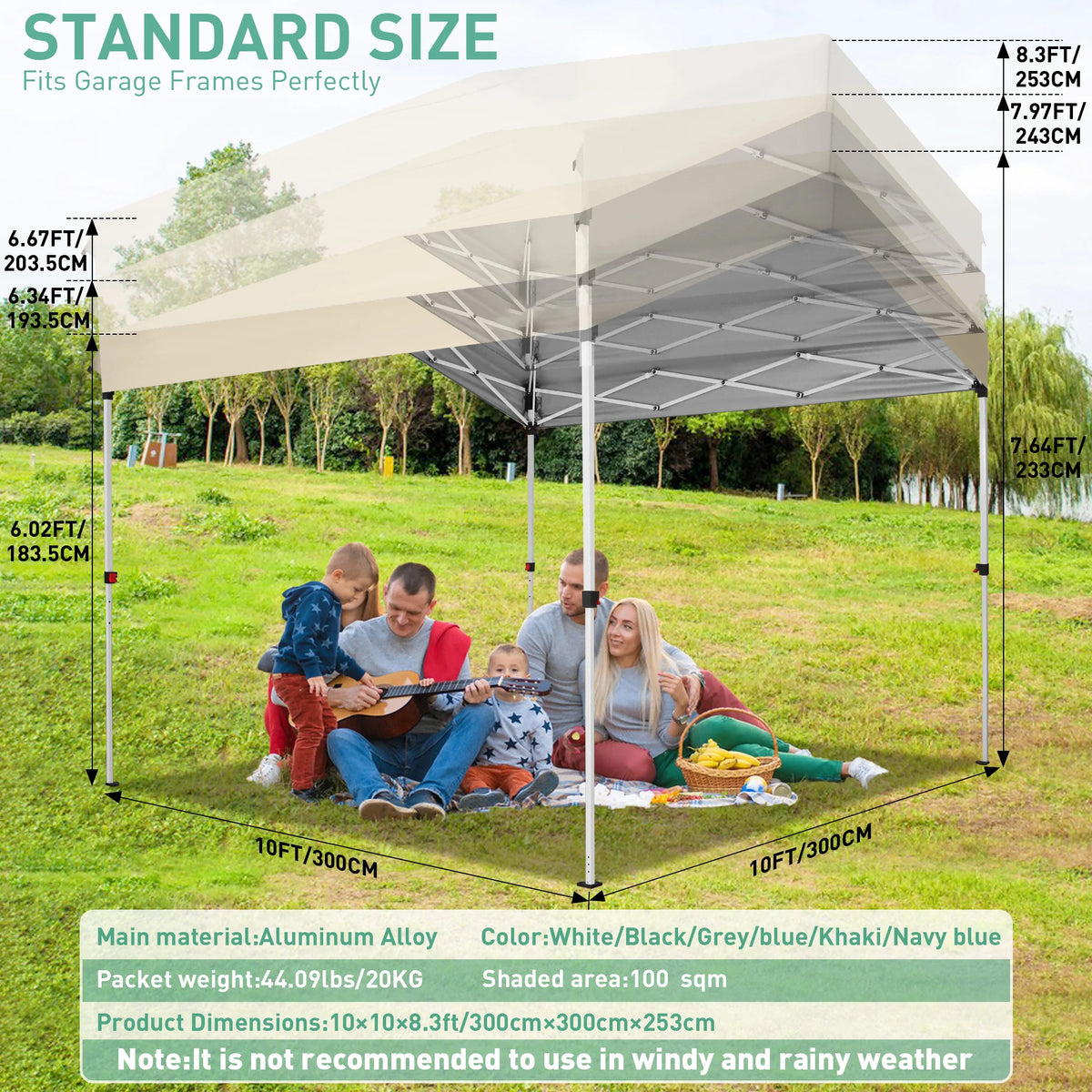 Hoteel Carport Canopy 10x20 Pop Up Shelter with Instant 1-Button Push Center Lock, UV Resistant All-Weather Cover with 2 Sidewalls, Heavy Duty Waterproof Canopy Tent for Cars, Trucks, Boats, White
