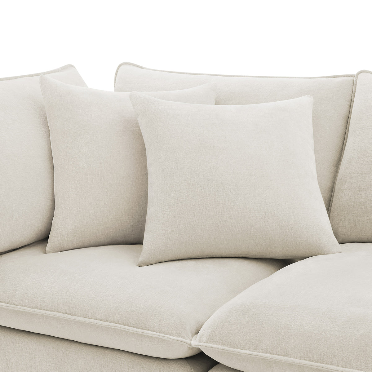 Sereen 6-piece Fabric Modular Sectional, Cream