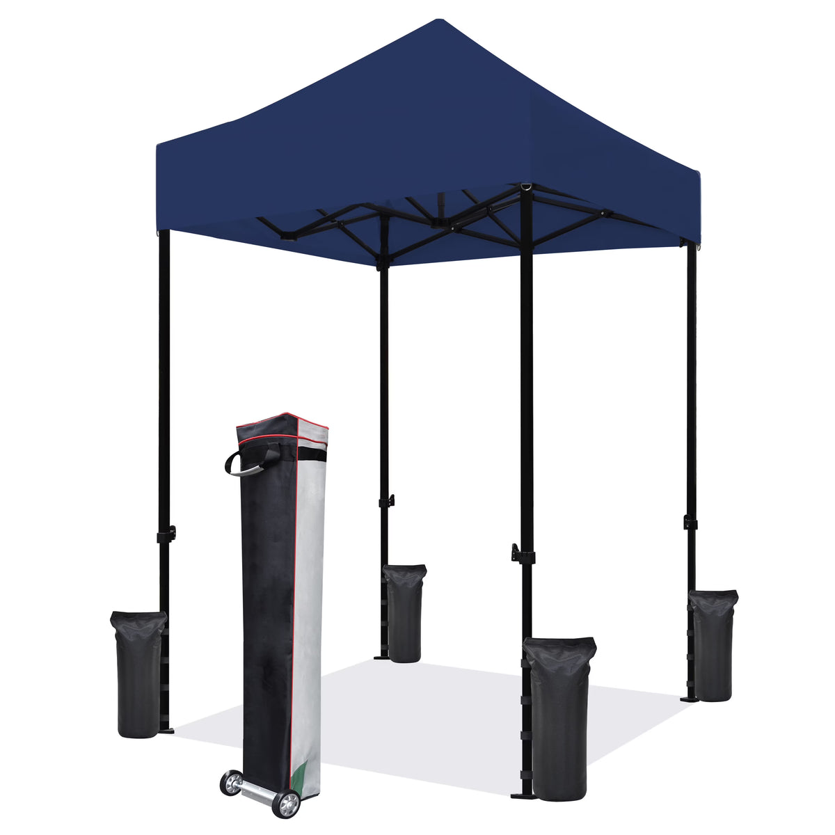 Eurmax 5x5 Pop up Canopy Outdoor Heavy Duty Tent,Ruby
