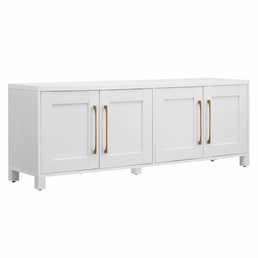 Evelyn&Zoe Chabot Rectangular TV Stand for TV's up to 75", Alder Brown