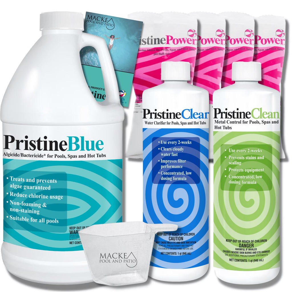 Pristine Blue Maintenance Pack, Non Chlorine Shock Bundle - Macke Pool Guide , Measuring Cup