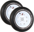 eCustomrim 2-Pack Trailer Tires On Rims 4.80-12 480-12 4.80 x 12 Load B 4 Lug White Wheel