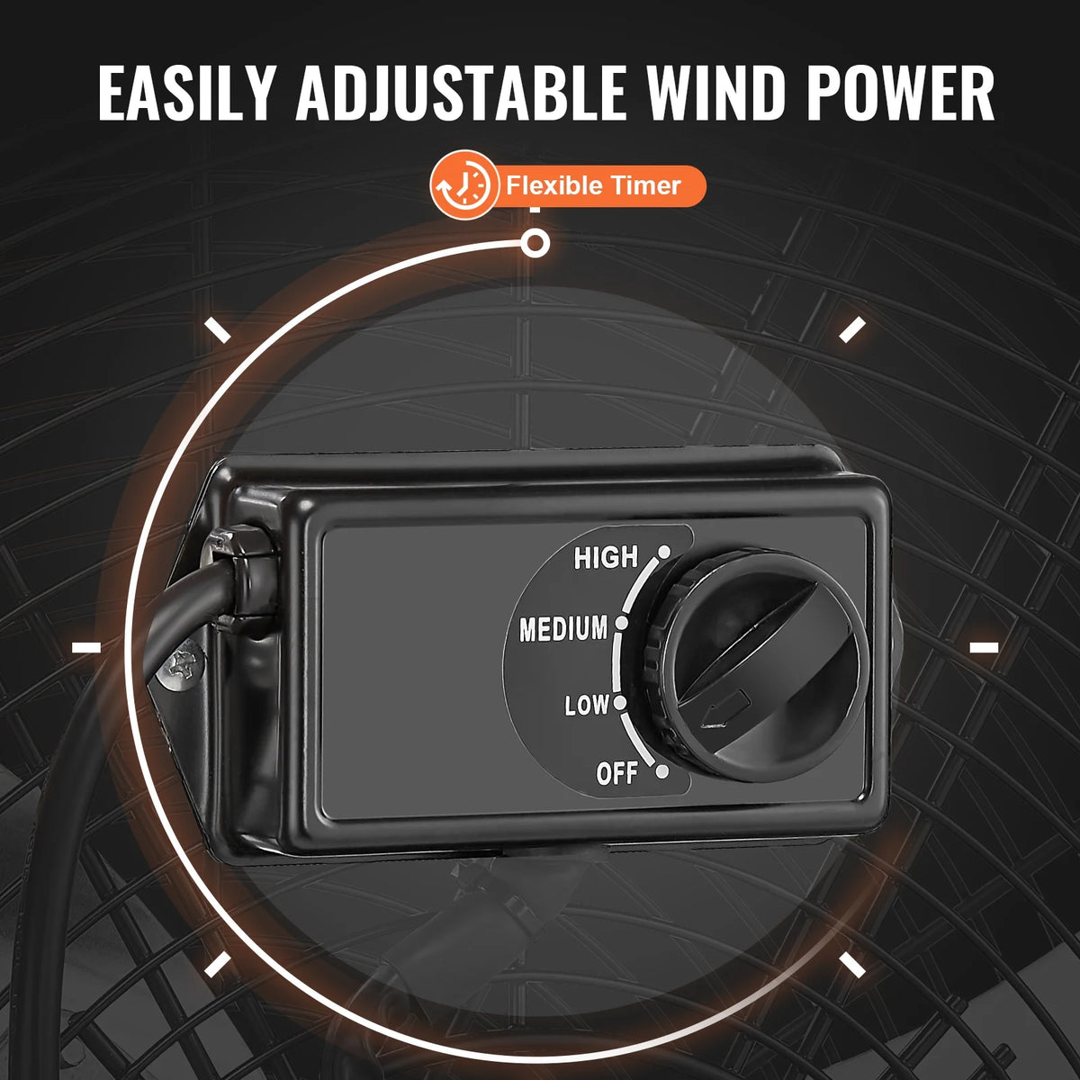 KFFKFF Industrial Drum Fan, 30 Inch with High Speed, 3-Speed 13000CFM, Heavy Duty for Commercial Purposes, 360° Flexible Tilt Mechanism, Ideal for Warehouse, Workshop, Factory, and Basement