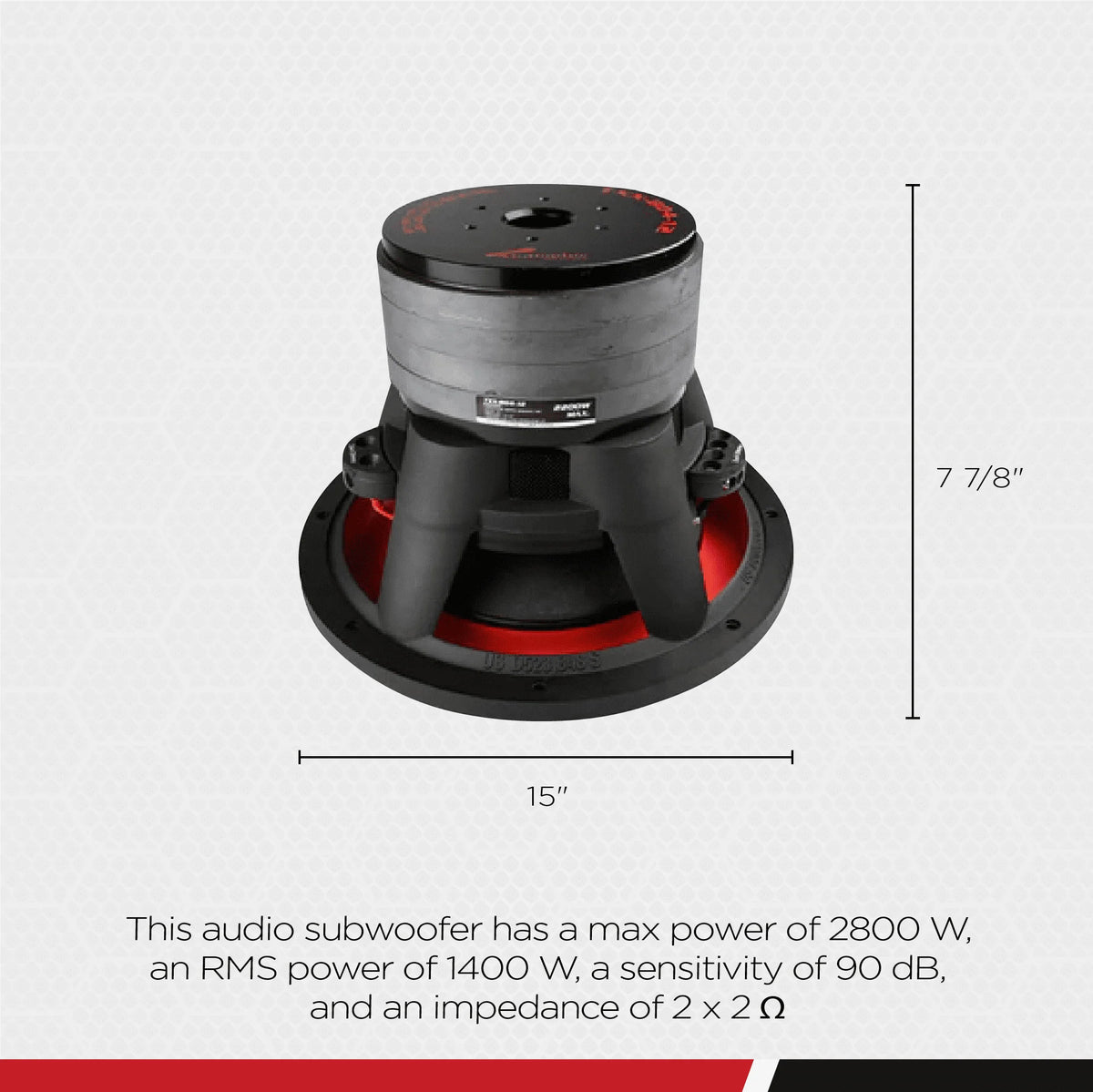 AudioPipe TXX-BDC4-15D2 15-Inch Subwoofer Dual 2 Ohm 1400 Watts RMS Car Audio