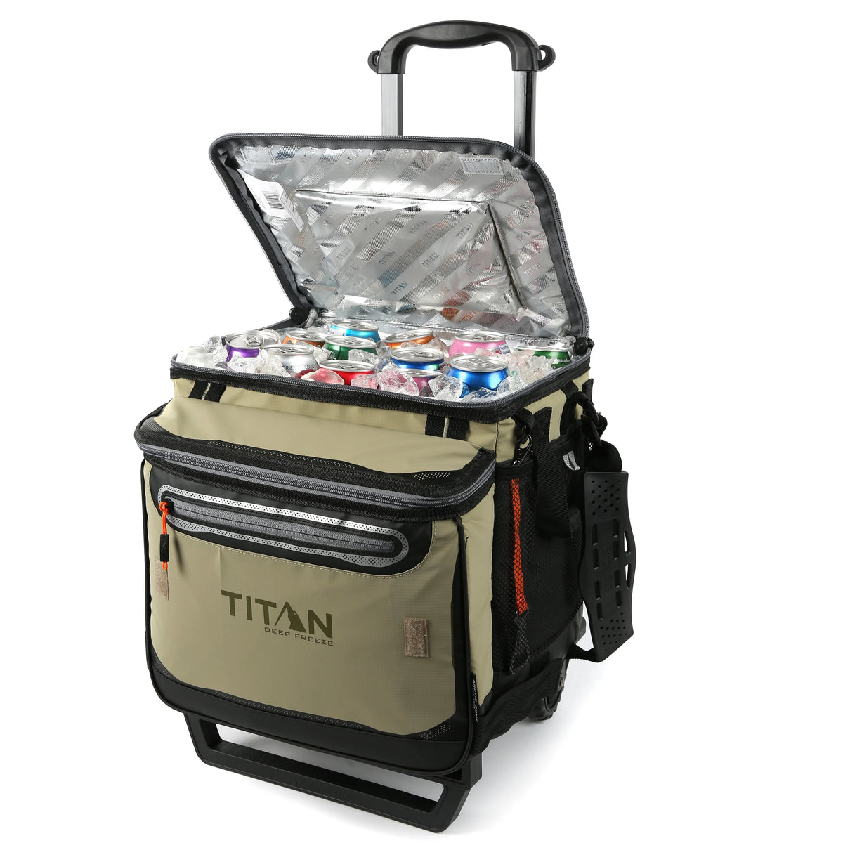 Arctic Zone? Titan Deep Freeze? 60(50+10) Can/40 Quart Wheeled Cooler - Process Blue