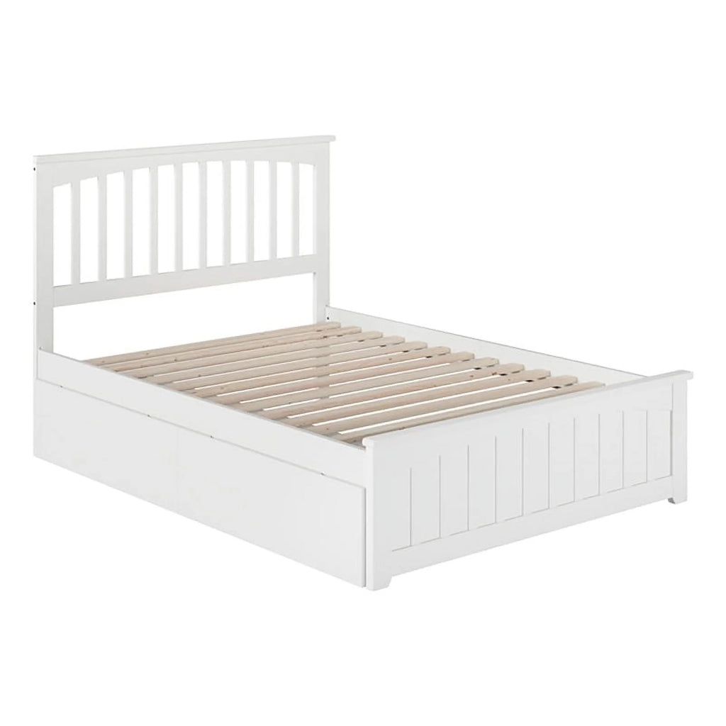 Leo & Lacey Urban Full Storage Platform Bed in White