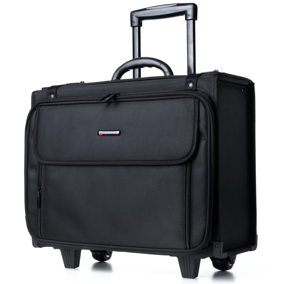 Alpine Swiss Rolling Briefcase Laptop Bag For Men Women Hard Side Catalog Case Wheels Legal Dividers Lawyer Attache Case Carry-On Business Travel Bag