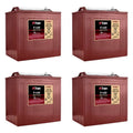 Trojan T-125 240Ah, 6V Deep Cycle Battery - 4 Pack