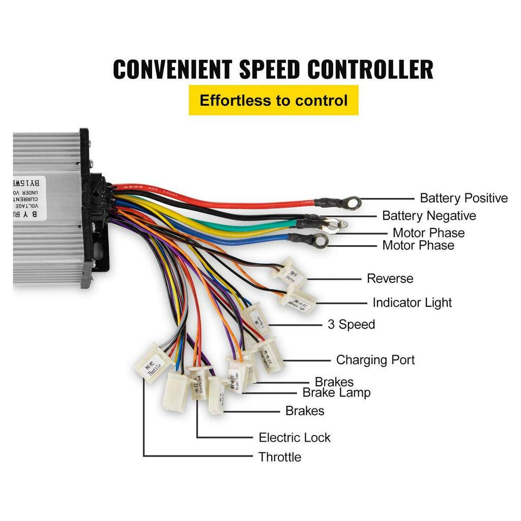 VEVOR 48V 2000W Brushless DC Motor Kit. 4300 RPM. with Controller &amp; Throttle. for Go Kart/ATV. 10 lb