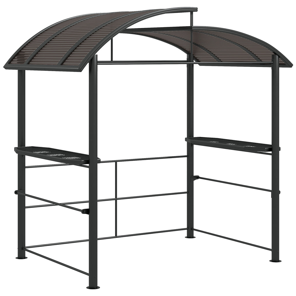 Outsunny 8' x 5' Grill Gazebo Shelter with Vented PC Roof, Side Shleves