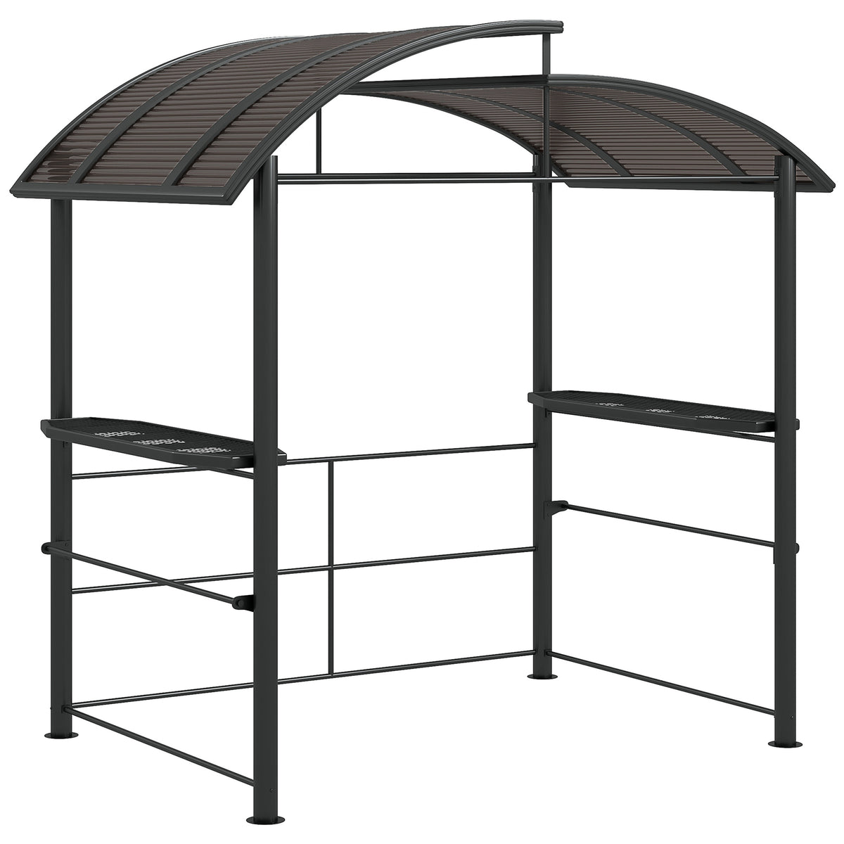 Outsunny 8' x 5' Grill Gazebo Shelter with Vented PC Roof, Side Shleves