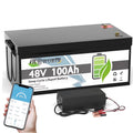 48V 100Ah LiFePO4 Lithium Battery Bluetooth,TCBWORTH Golf Carts Batteries for RV,Camping,Solar,Marine,Home Energy Storage,Built in 200A BMS,15000+Deep Cycles,2C Rate Discharging