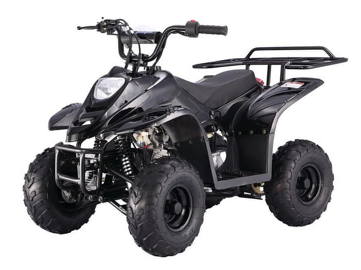 HHH Upgraded  110cc ATV Boulder Gas 110cc ATV Quads Youth ATV Quad ATVs Fully Automatic Children 4 Wheeler  ( Black color  )