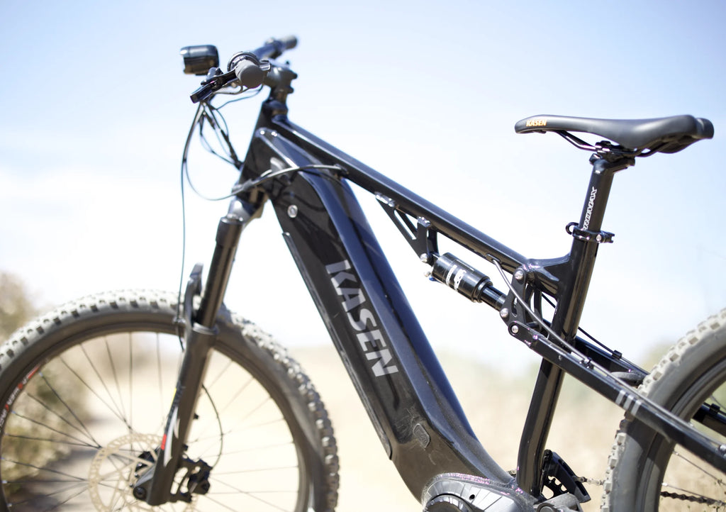 Kasen Electric Mountain Bike Mid-driven 500w 48v 15ah Full Suspension Throttle and Pedal Assist