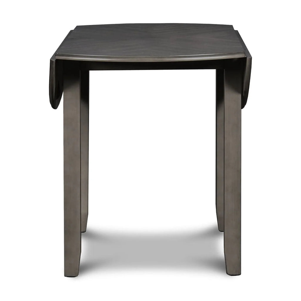 New Classic Gia 3 Piece Contemporary Rubberwood Dining Table Set, Gray