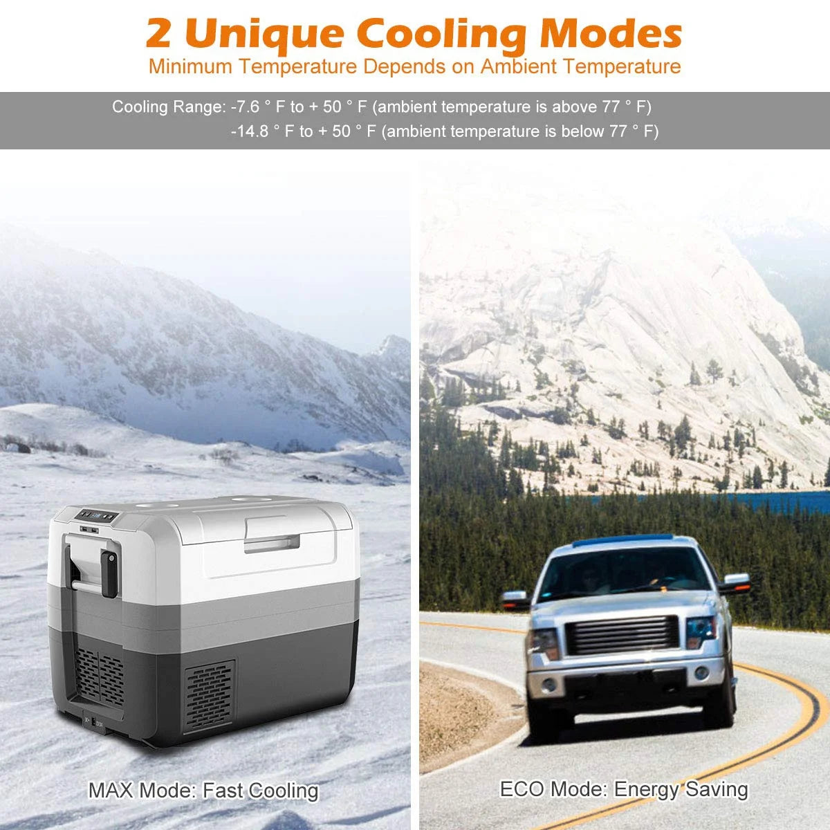 58 Quart Portable Electric Camping Car Cooler