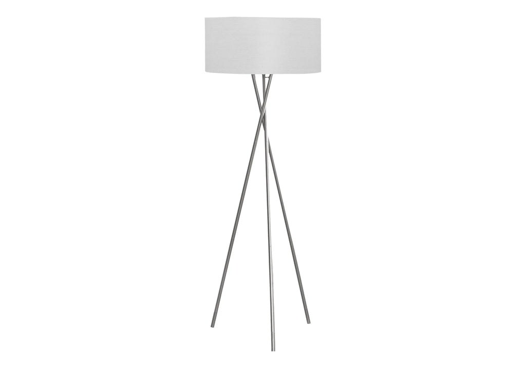 Modern Tripod Floor Lamp - 62" Black Metal & Ivory Shade - 3-Way Dimmable Lighting for Living Room & Bedroom