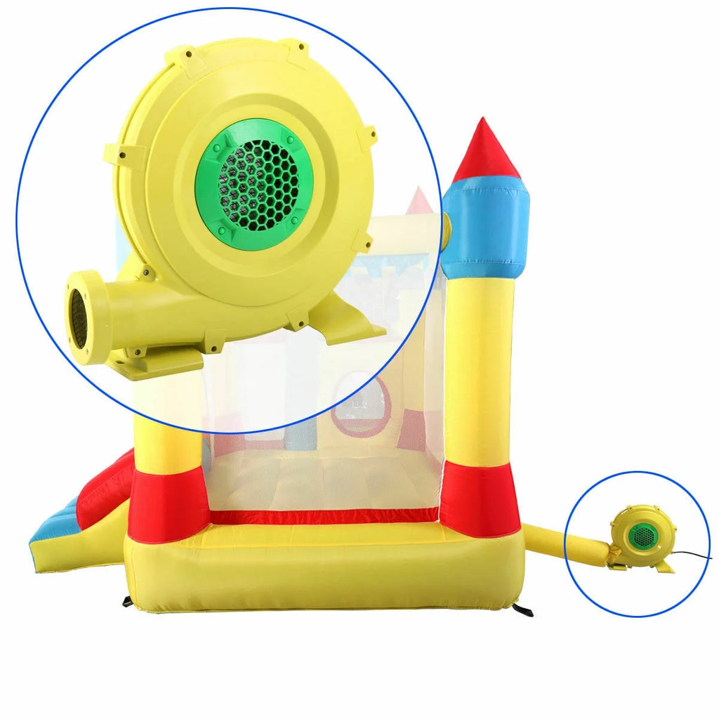 Hommoo Air Blower Pump, Air Mattress Pump, Electric Air Pump,Bounce House Blower for Inflatable Bounce House Bouncy Castle, Yellow