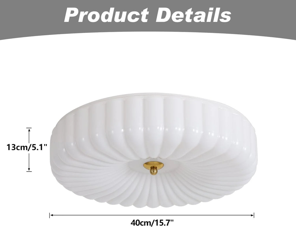 KCO Lighting Mid Century Modern LED Ceiling Lights Mint Green Glass Ceiling Lamp Large Hallway Ceiling Light