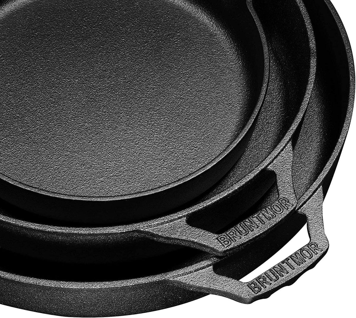 Bruntmor Pre-Seasoned Cast Iron Cookware Set - 8-Piece Bundle with Skillets, Grill Pan, Dutch Oven, Pizza Pan, and Utensils - Durable Pots and Pans Set for Cooking - Ideal Gift for Home or Camping