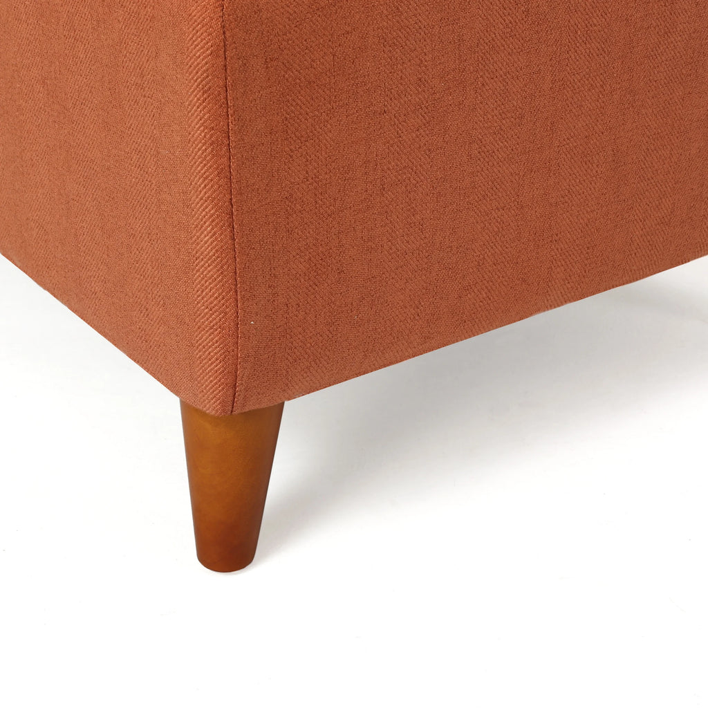 Noble House Hampton Contemporary Fabric Upholstered Storage Ottoman, White and Blue Floral