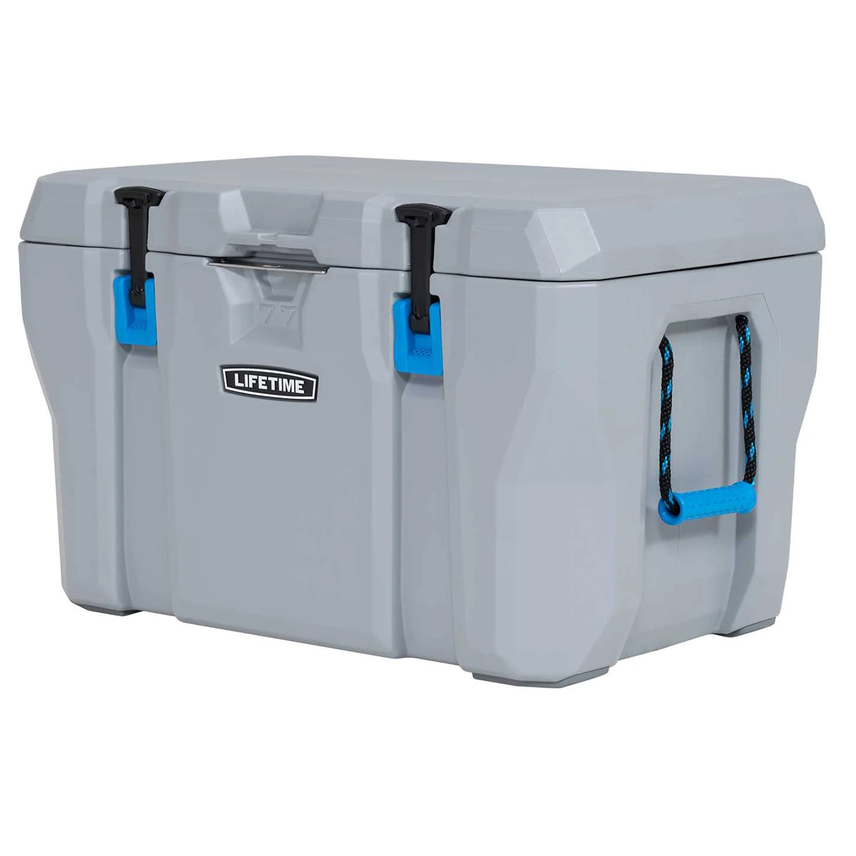 Lifetime 77 qt Bear-Resistant Camping Cooler, Premium High Performance, Ice Retention, Hard Cooler, 96 Can Capacity, Light Gray (90903)