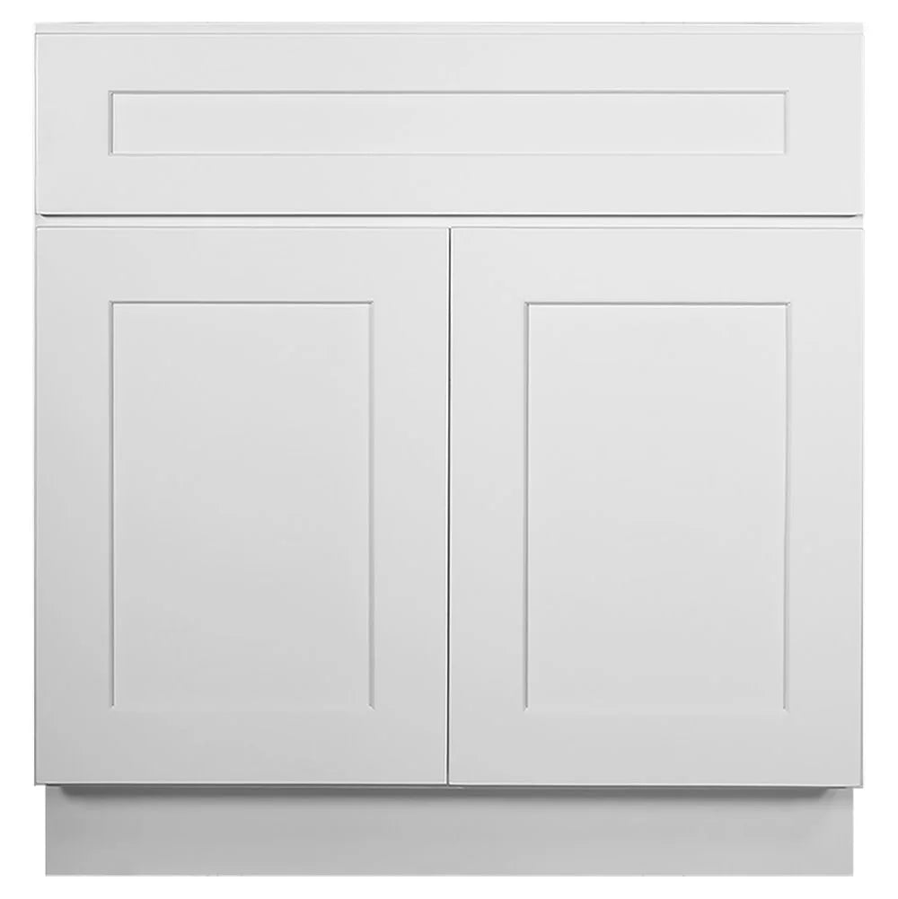 Design House 561399 Brookings Unassembled Shaker Base Kitchen Cabinet 33x34.5x24, White