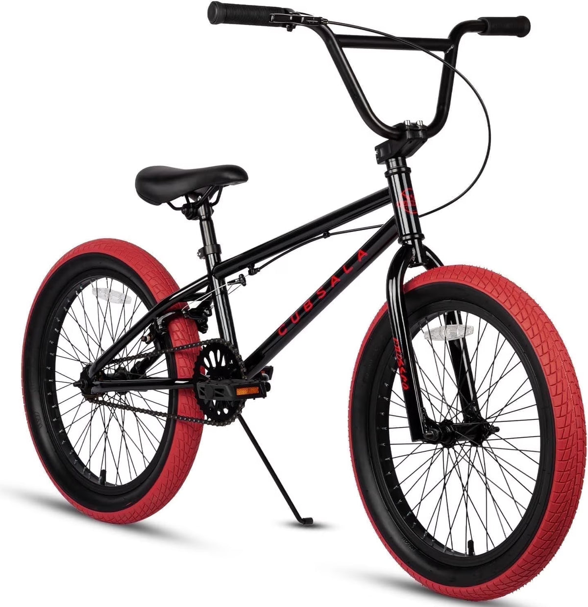 cubsala 20 in Freestyle BMX Kids Bike for Age 6-14 Years Old Boys Girls , Black & Green