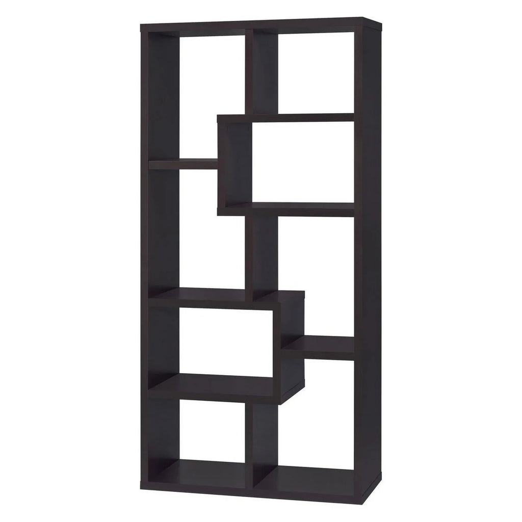 Coaster Company Interlocking 8 Shelf Wood White Bookcase for Home