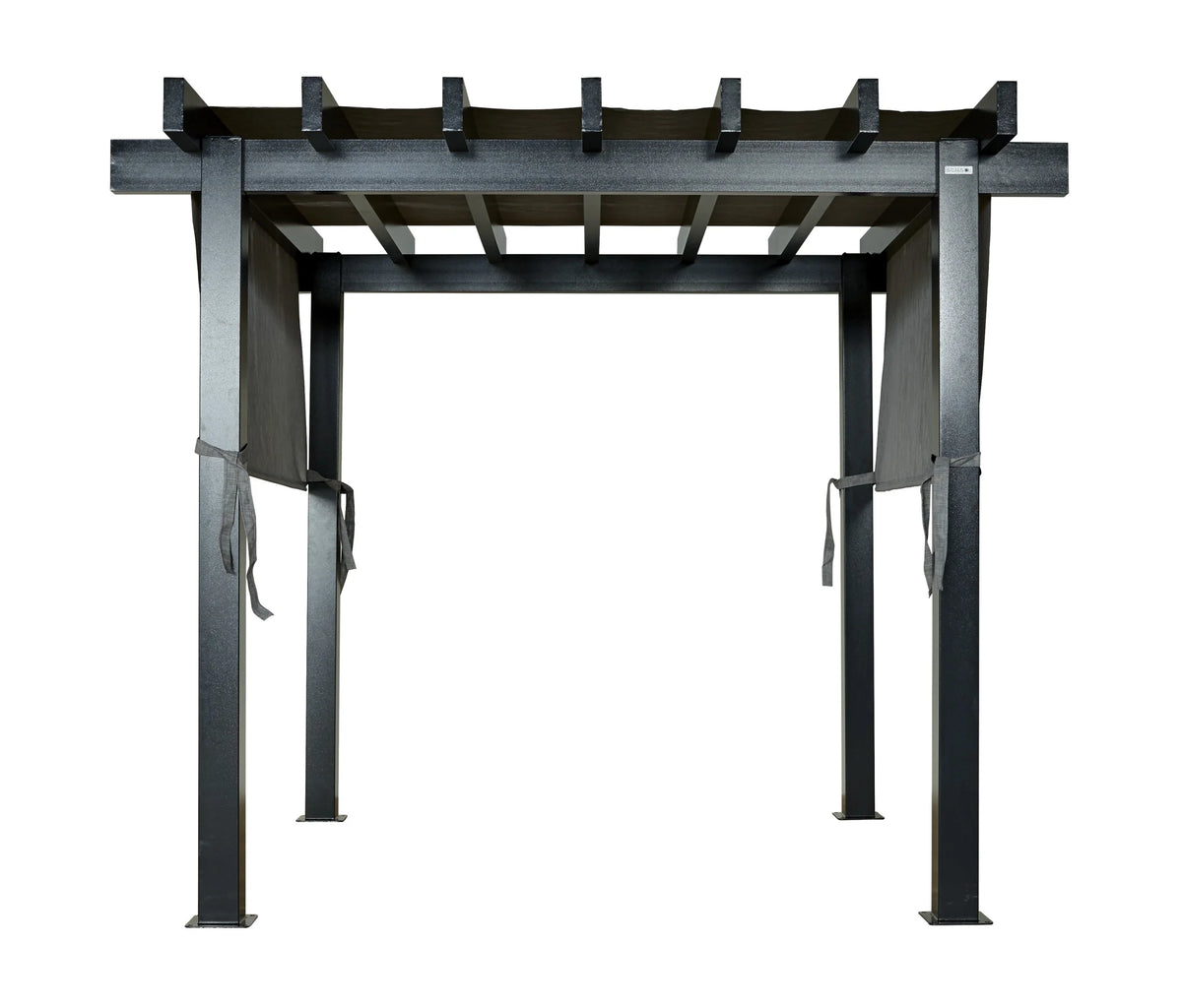 Sojag Outdoor 10' x 10' Yamba Pergola Square Shaped Gazebo, Dark Grey