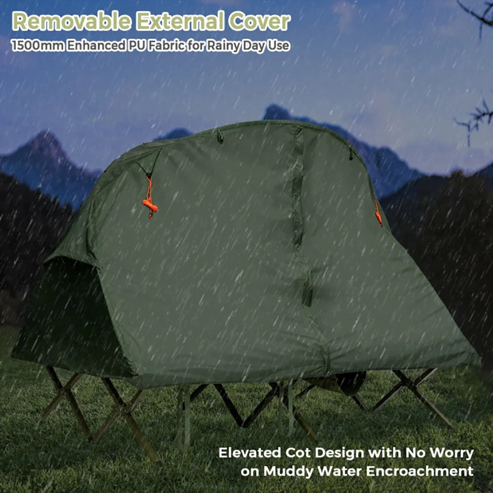 Kadyn Tent, Waterproof Tents,Camping Hiking Tents,2-Person Outdoor Camping Tent with External Cover-Green