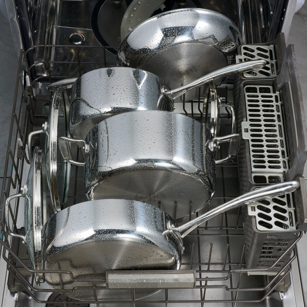Tramontina 14-Piece Tri-Ply Clad Stainless Steel Cookware Set, with Glass Lids