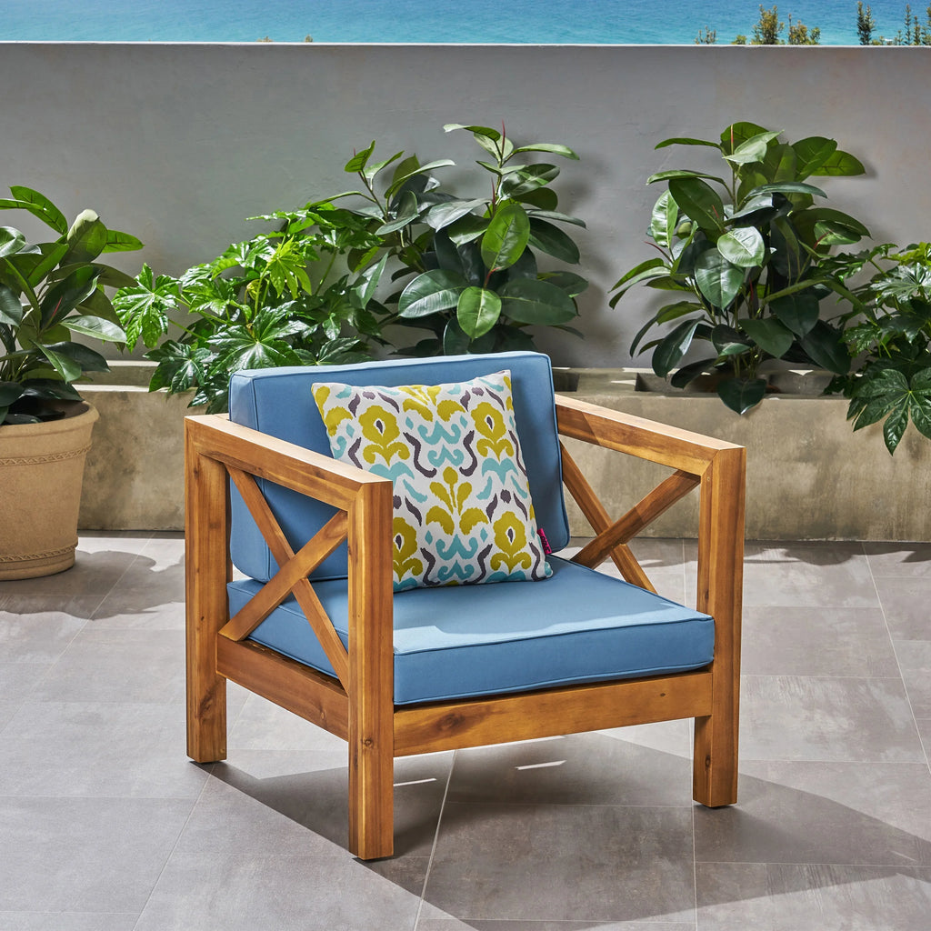Outdoor Acacia Club Chairs