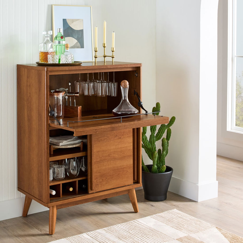 Better Homes & Gardens Greyson Bar Cabinet, Acorn Finish