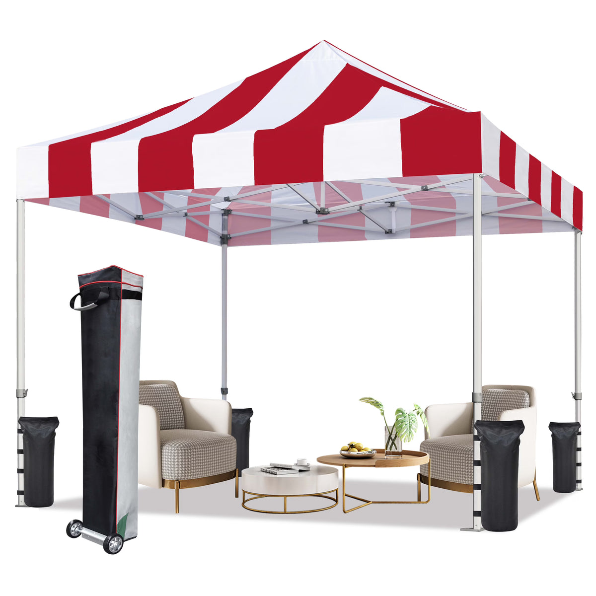Eurmax Canopy 10' x 10' Beige Pop-up and Instant Outdoor Canopy