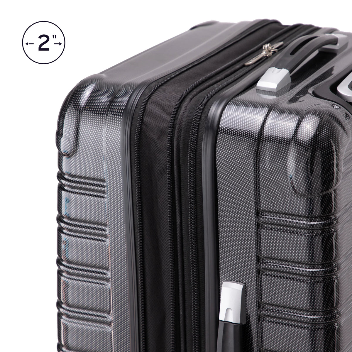 iFLY Hardside Fibertech 3.0 2 Piece Set, 20" Carry-on and 28" Checked Luggage, Gadget Gray