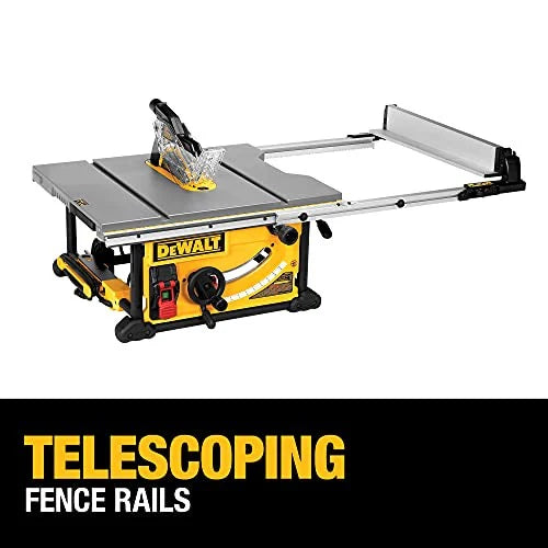 DEWALT 10 Inch Table Saw, 32-1/2 Inch Rip Capacity, 15 Amp Motor, With Rolling