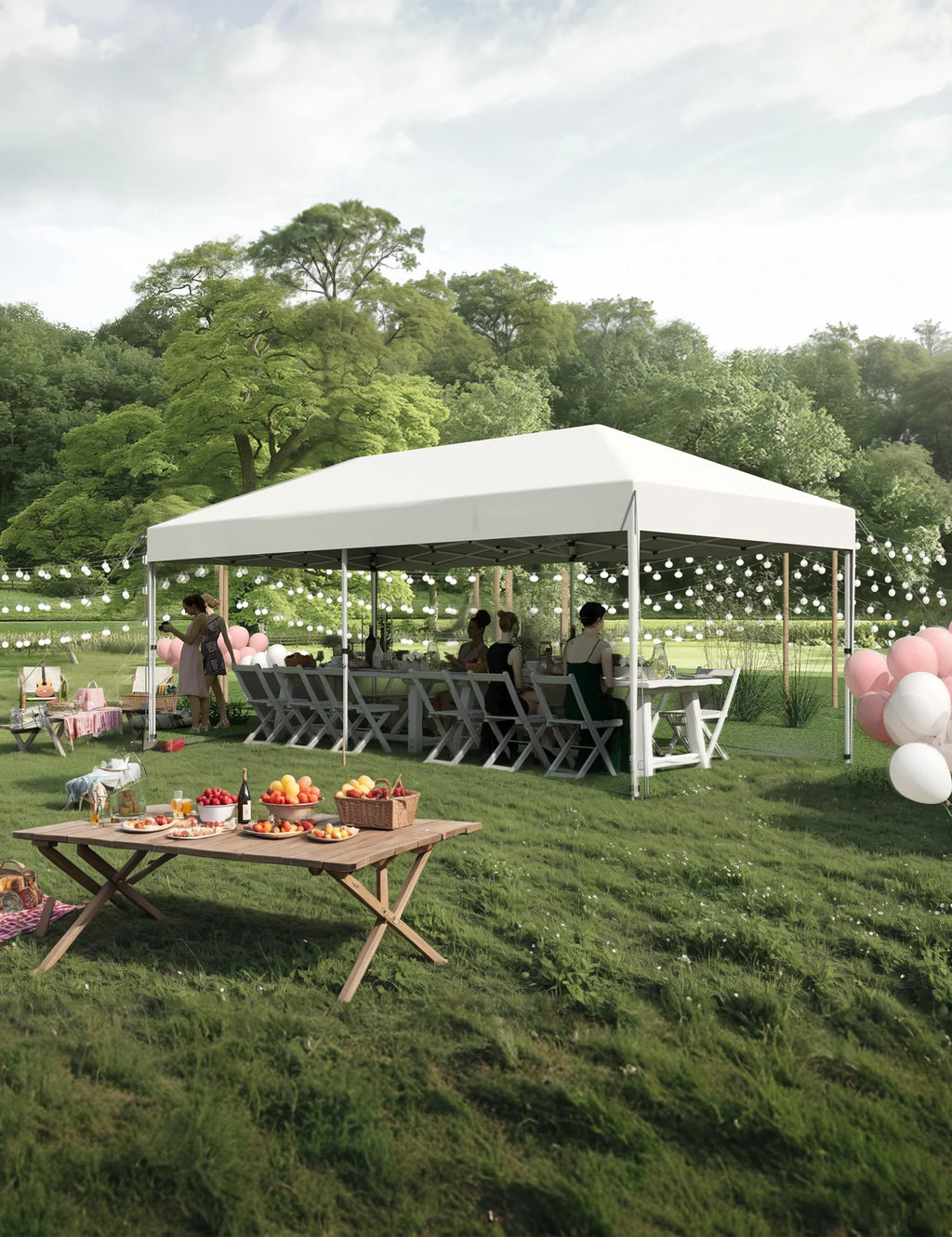 10x10FT/10x20FT Canopy Tent Pop Up Canopy, Commercial Instant Setup Canopy with 210D Fabric, Heavy Duty Commercial Instant Craft Fair Tent for Farmer Market, Vendor, Party, Event