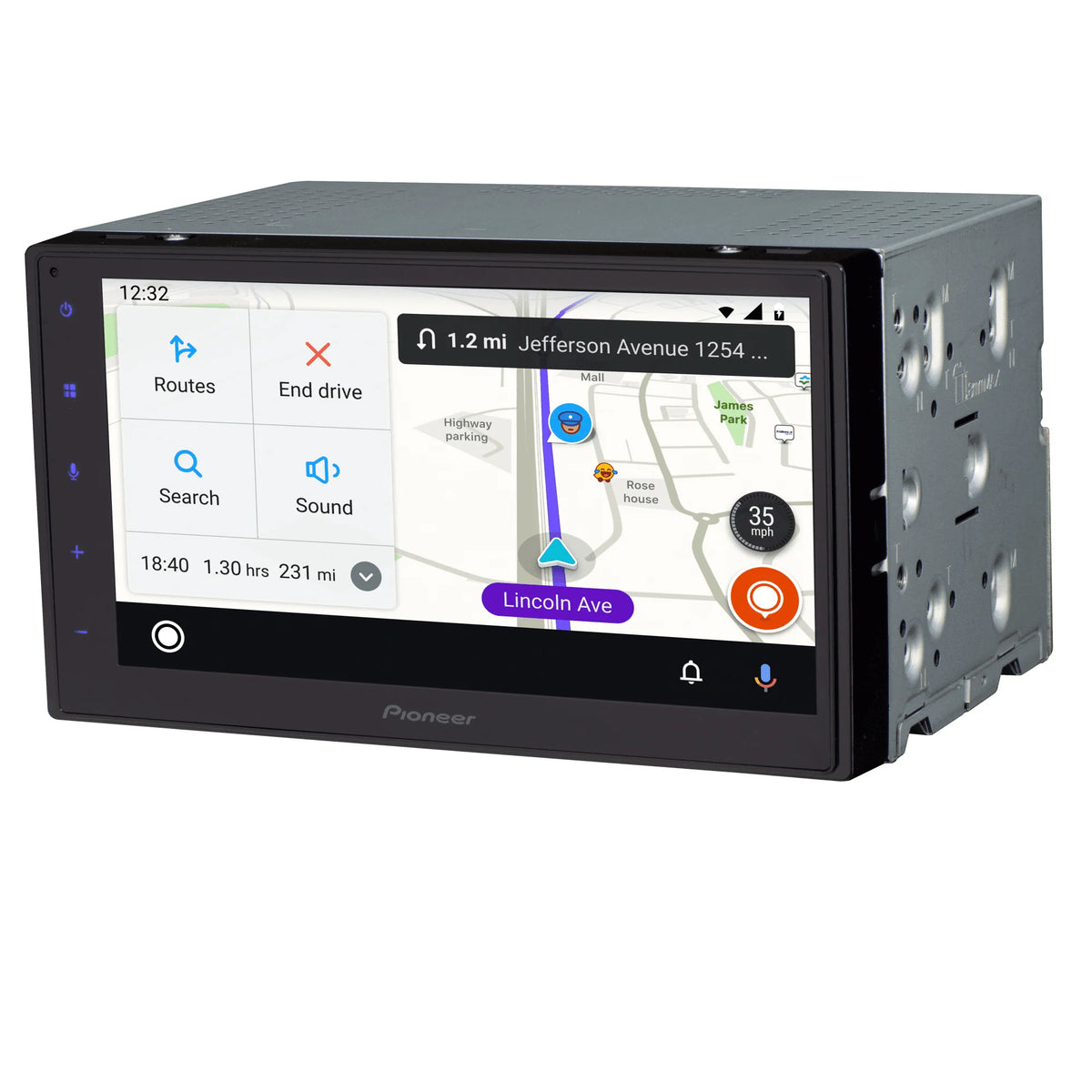 Pioneer DMH-160BT Car Play/Android Auto Digital Media Receiver with 6.8" Touchscreen and Bluetooth,Double Din, Backup Camera Ready