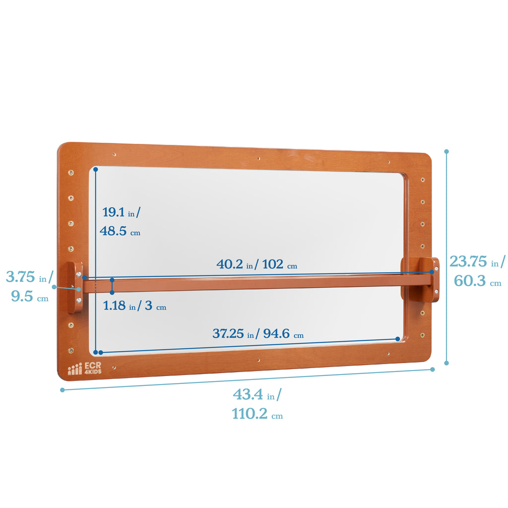ECR4Kids Wall-Mounted Coordination Mirror, Natural