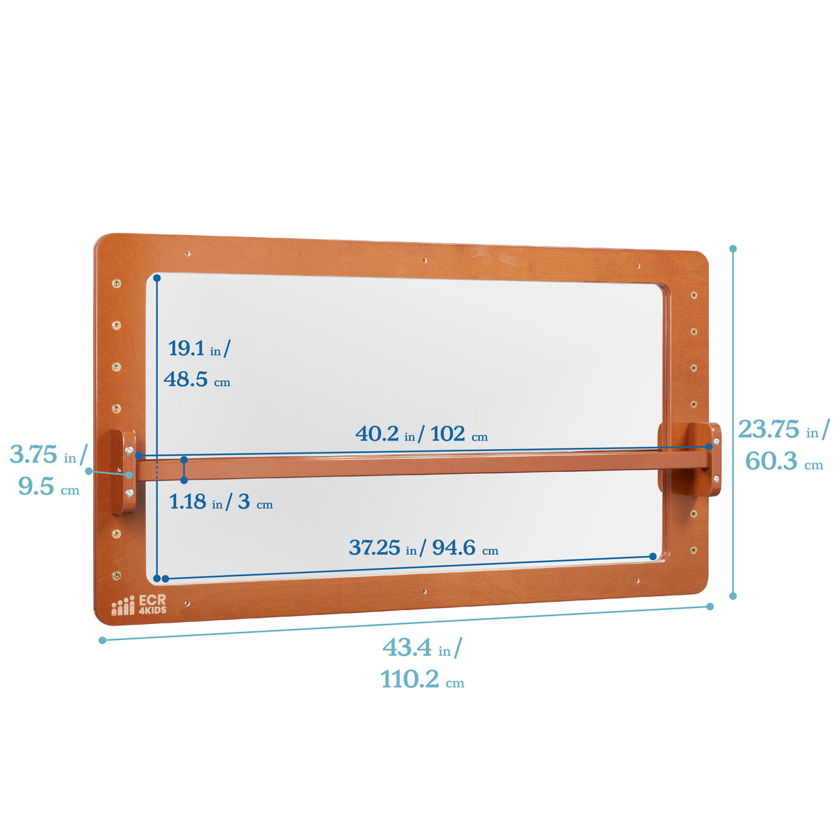 ECR4Kids Wall-Mounted Coordination Mirror, Natural