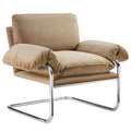 Accent Chair, Brown, Velvet, Living Room Lounge Cafe Lobby Hospitality Restaurant, Modern Contemporary, HB37765