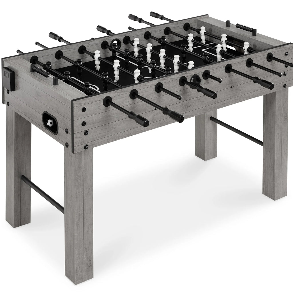 Best Choice Products Large 54in Full-Size Foosball Table for Home, Game Room w/ 2 Balls, 2 Cup Holders - Natural