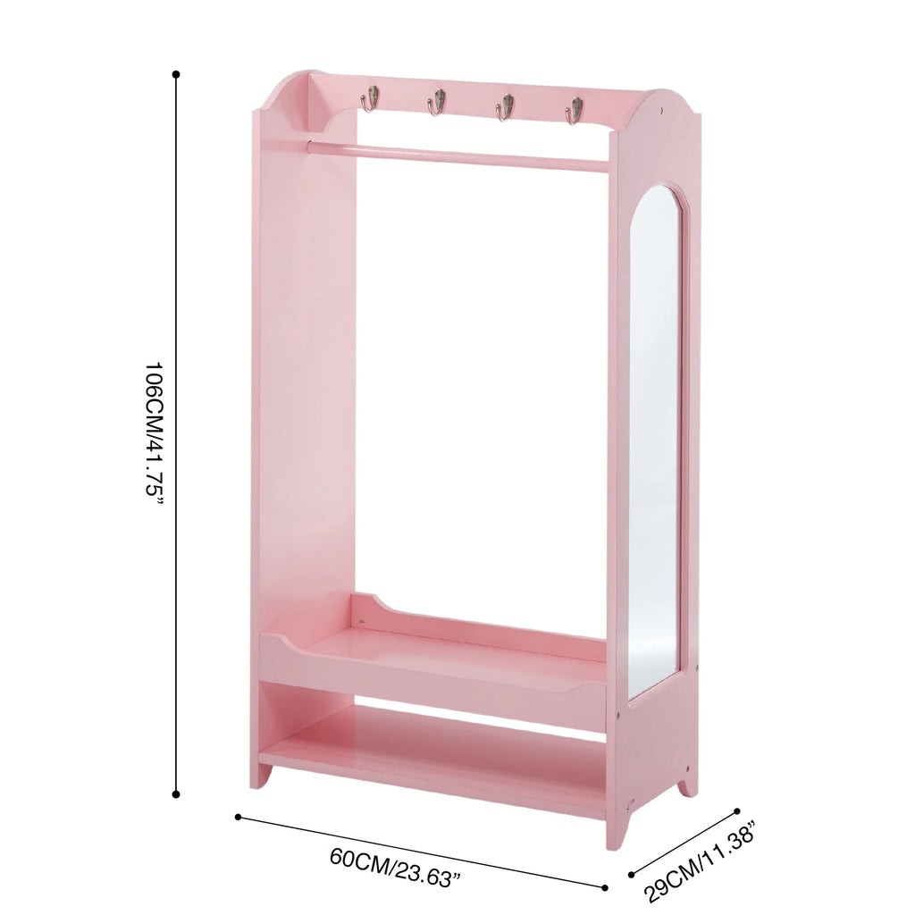 Fantasy Fields Little Princess Bella Wooden Open Armoire, Pink
